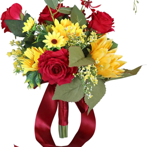 12 Inch Artificial Bridal Bouquet for Proposal Wedding Ceremony and Anniversary