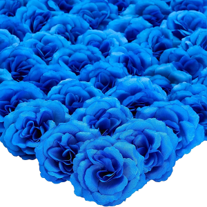 50 Pack Royal Blue Roses Artificial Flowers Bulk