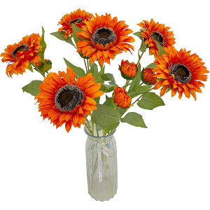 ATFL Fake Sunflowers,6Pcs Artificial Sunflowers