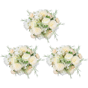 Artificial Flowers, 6 Packs Fake Peony Silk Hydrangea Bouquet Decor
