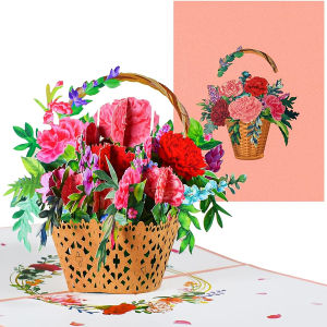 CNLITIHEKA Flower Basket Pop Up Cards