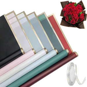 DMIMIA Flower Wrapping Paper,30 Sheets 6 Colors Flower Bouquet Wrapping Paper