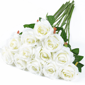 Dremisland 12PCS Artificial Rose Flowers 19"
