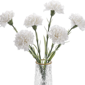 DuHouse 6pcs Carnations Artificial Flowers Latex Carnation Flowers