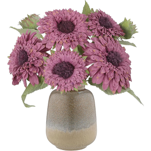 IPOPU Artificial sunflower Bouquet with Long Stems Fake Silk Sunflowers Flowers