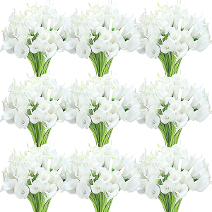 Janinka 50 Pcs Calla Lily Artificial Flowers