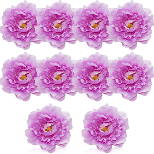 Jinenat 10 Pcs Peonies Artificial Flower Heads