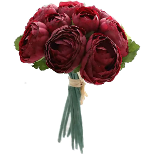 LNHOMY 10 Stems Artificial Silk Peony Flowers