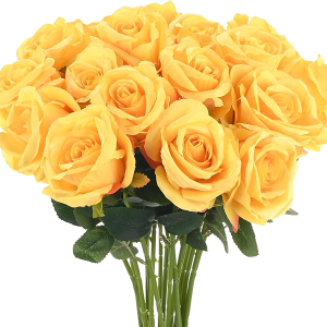 M METERXITY 20-Pack Rose Artificial Flowers with Long Stem