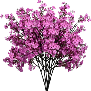 Mandy's Lavender Artificial Baby’s Breath Flowers 6 Bundles Silk Gypsophila