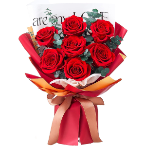 Mosstory Preserved Flowers Bouquet 7 Roses Bouquet
