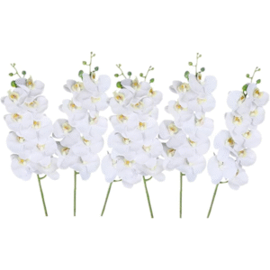 NatureMan 27inch Tall Artificial Phalaenopsis Flowers 6 Pcs