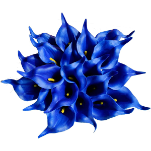 ONLY ART Artificial Royal Blue Calla Lily 20pcs
