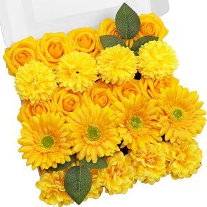 TINGE TIME Artificial Flowers Combo Box Set