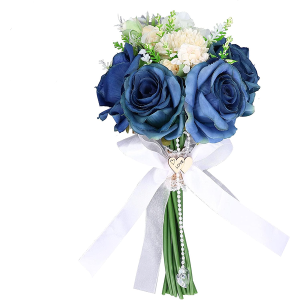 Wedding Romantic Bouquet,Crystal Silk Rosesartificial Flowers