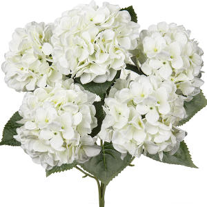 White Hydrangea Artificial Flowers Large Artificial Hydrangeas Silk Flower
