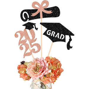 YCTHUNFISH 12 Pack 2025 Graduation Centerpiece Sticks