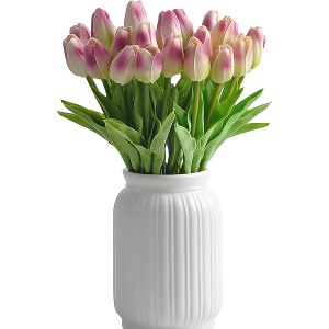 n-Knight Artificial Flower 30pcs 13'' Faux Tulip Real Touch